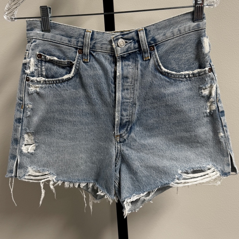 Agolde - Dee High-Rise Distressed Jean Shorts